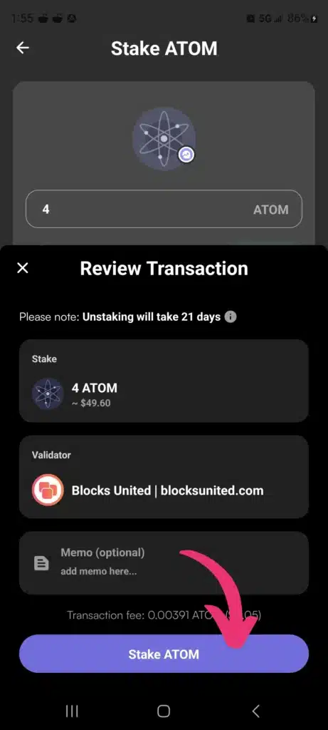 ATOM validator, where to stake ATOM, how to stake Cosmos ATOM with Leap wallet, Leap mobile app, the best place to stake ATOM, the best ATOM validator, which ATOM validator do I choose